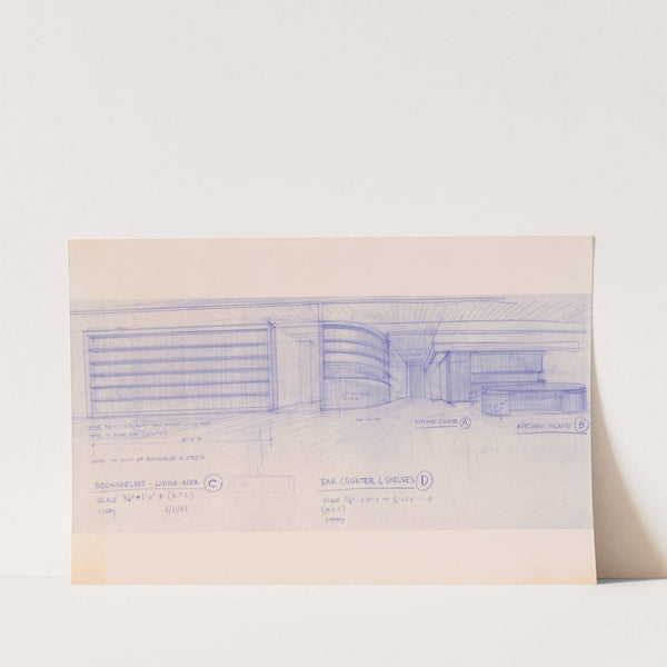 Residence for Mr. and Mrs. Victor Lundy, 701 Mulberry Lane, Bellaire, Texas, Bookshelves and counters by Victor Alfred Lundy