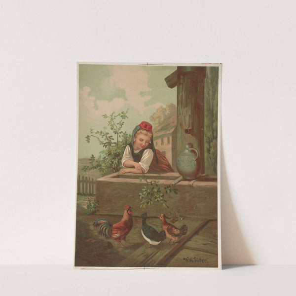 Rest at the fountain (1874) by Caldwell & Co.