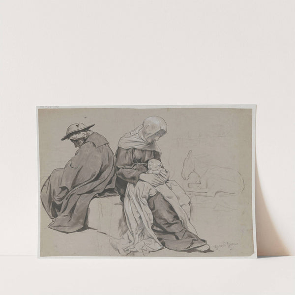 Rest of the Holy Family during the Flight into Egypt (1893) by Hans Thoma