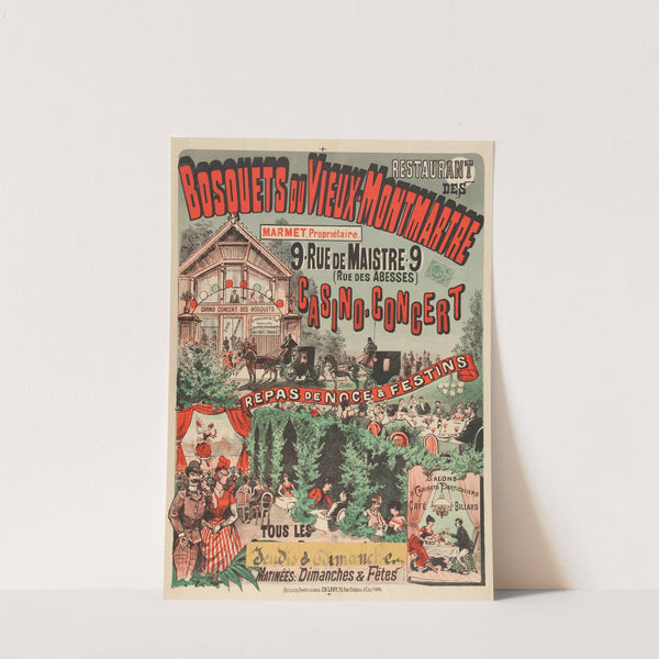 Restaurant Des Bosquets Du Vieux Montmartre (1882-1888) by Imp. Charles Lévy