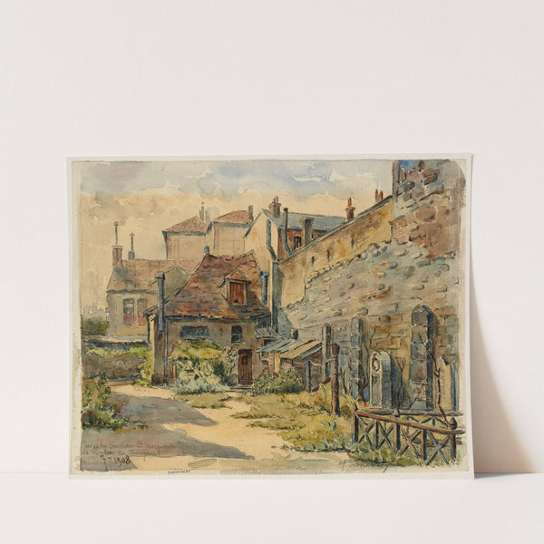 Restes du cimetière Sainte Marguerite, rue Saint Bernard (1908) by Georges-Henri Manesse