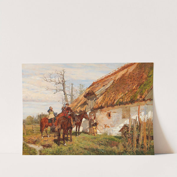Resting by the Barn by Wilhelm Velten