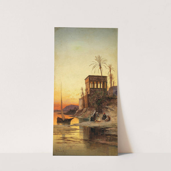 Resting by the Nile, in the Background Trajan’s Kiosk by Hermann David Salomon Corrodi