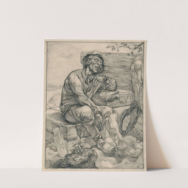 Resting dike worker by Johannes Josephus Aarts