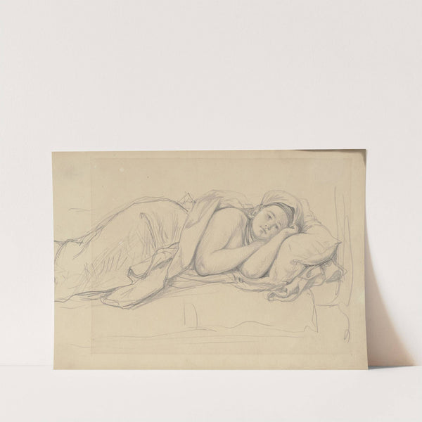 Resting girl by Wilhelm Amandus Beer