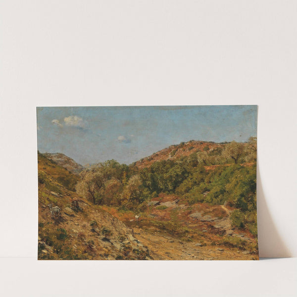 Resting Goats in a Summer Landscape by Alfred Henri Berthoud