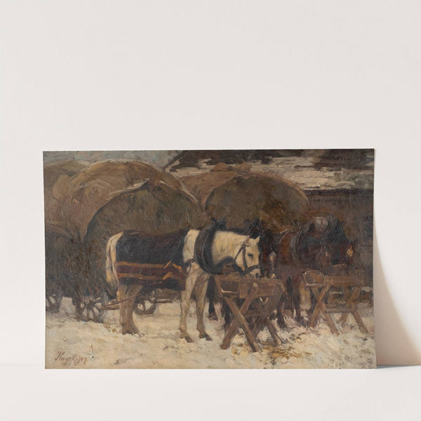 Resting horses by Hans von Hayek