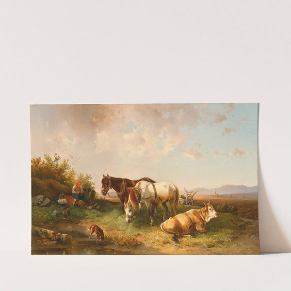 Resting in the Fields, in the Background Perchtoldsdorf by Edmund Mahlknecht