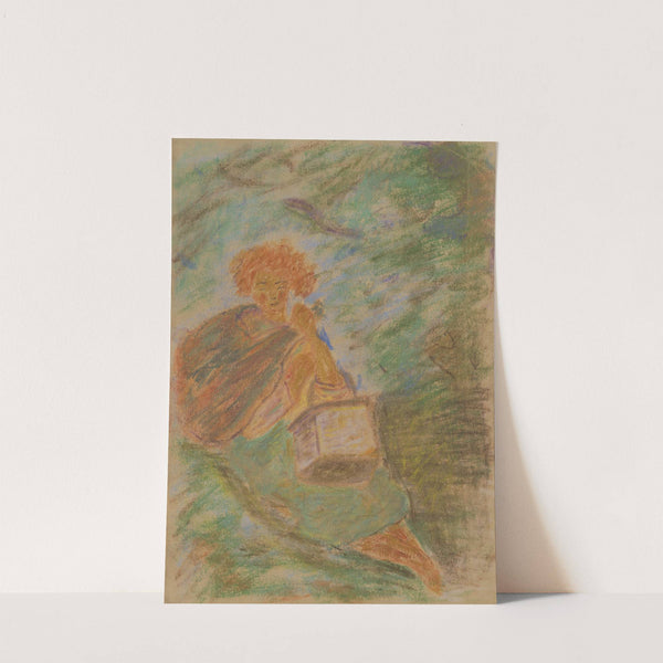 Resting Woman with a Basket by Arnold Peter Weisz-Kubínčan