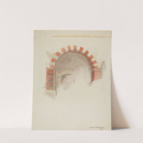 Restoration Drawing - Main Doorway and Arch toMission House by Robert W.R. Taylor