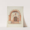 Restoration Drawing – Main Doorway & Arch to Mission House (c. 1939) by William Kieckhofel