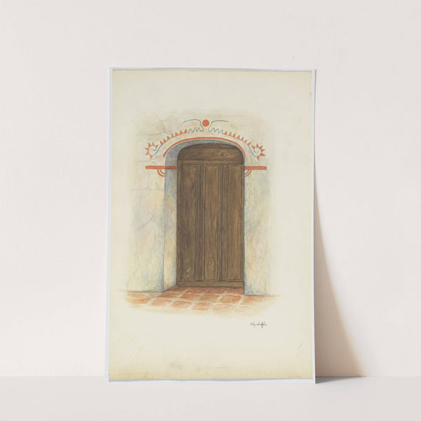 Restoration Drawing Wall Painting and Door, Facade Mission House by Cornelius Christoffels