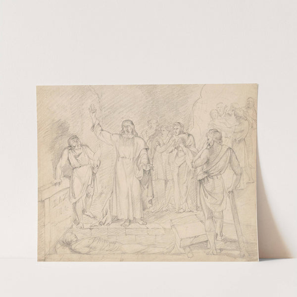 Resurrection of Lazarus by Jean Antoine Verschaeren