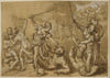 Retfærdigheden, Mercur og Minerva besejrer de onde magter, mens en gruppe gudinder ser til fra skyerne