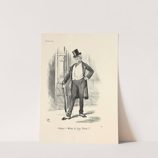 'Retire!— What do you think' by Sir John Tenniel