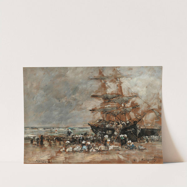 Retour du Terre-neuvier à Portrieux (1871) by Eugène Boudin