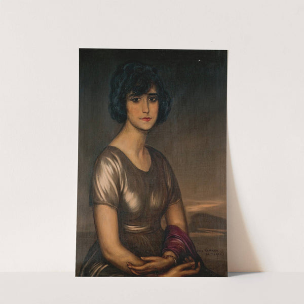 Retrato De Dama Joven (Portrait Of A Young Lady) by Julio Romero De Torres