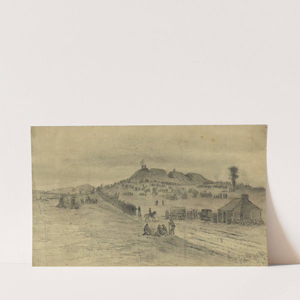 Retreat of the Army of the Rappahannock, commanded by Genl. Pope through the town of Centreville. After the battle of second Bull Run (1862) by Edwin Forbes