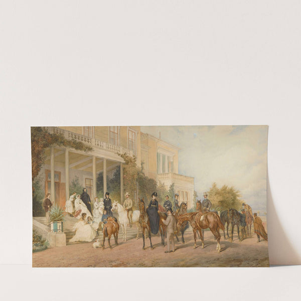 Return from a stroll in Krzeszowice (1872) by Juliusz Kossak