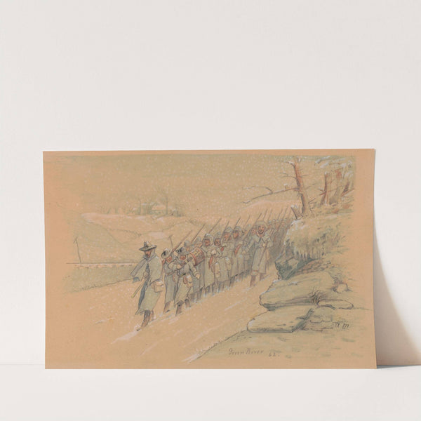 Return from picket duty, Green River, Kentucky, February 1862 by Adolph Metzner