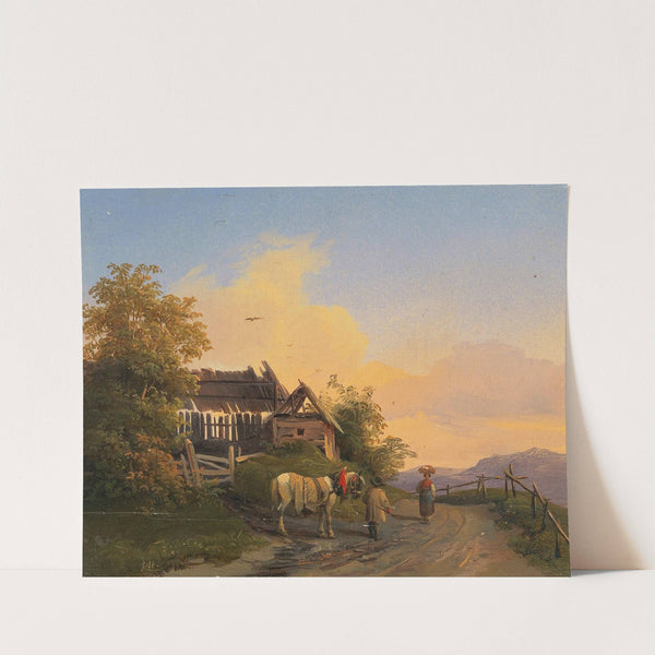 Returning Home at Dusk by Ignaz Raffalt