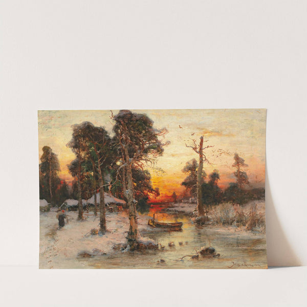 Returning Home At Sunset by Julius Sergius Klever