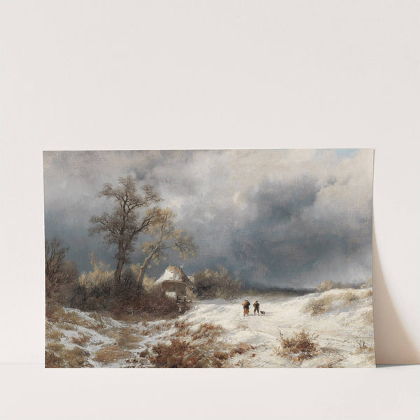Returning Home in a Winter Landscape by Remigius Adrianus van Haanen