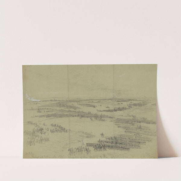 Review at Falmouth 1863. Infantry of the Army of the Potomac by Alfred Rudolph Waud