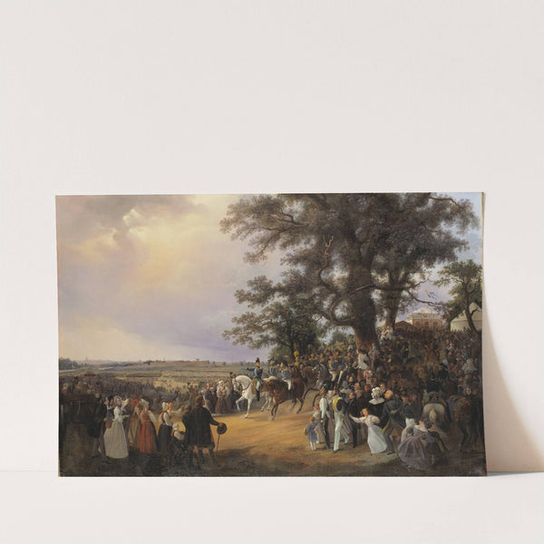 Review in Ladugårdsgärde Fields during Czar Nicolaus' Visit in 1838 by Carl Stefan Bennet