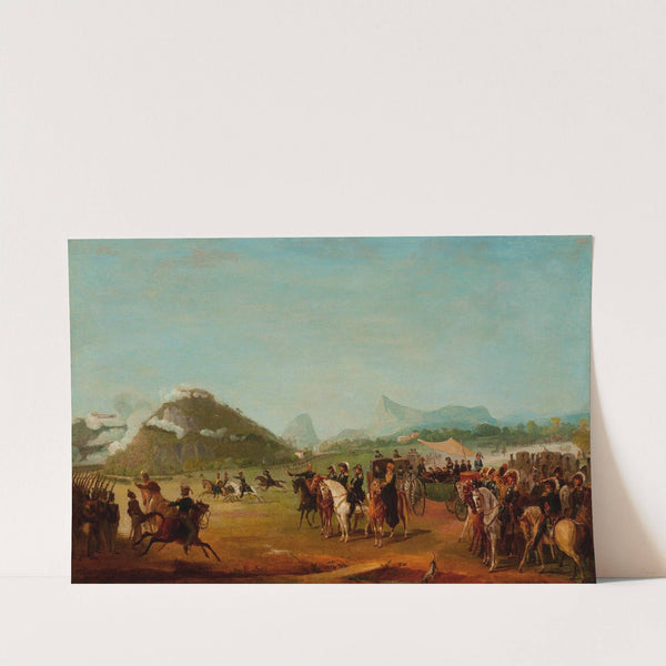 Review of the Troops Headed for Montevideo, at Praia Grande by Jean Baptiste Debret