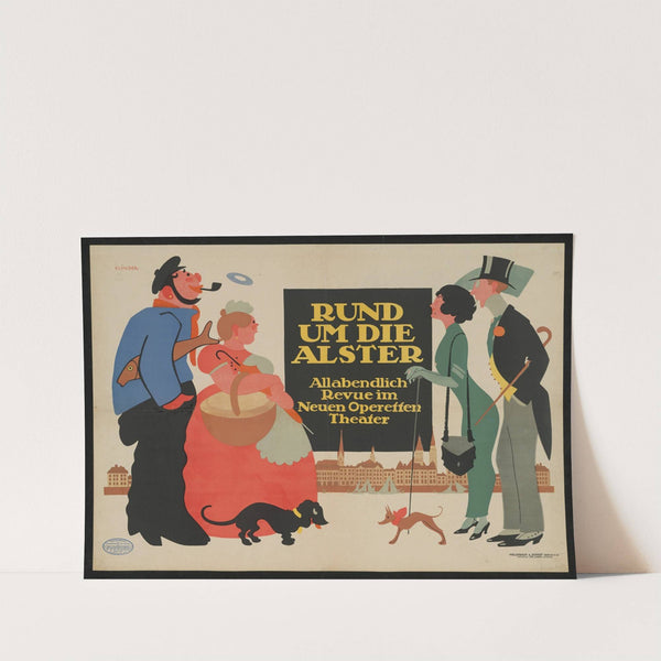 Revue ‘Rund um die Alster’ im Neuen Operetten-Theater Plakat (1912) by Julius Klinger