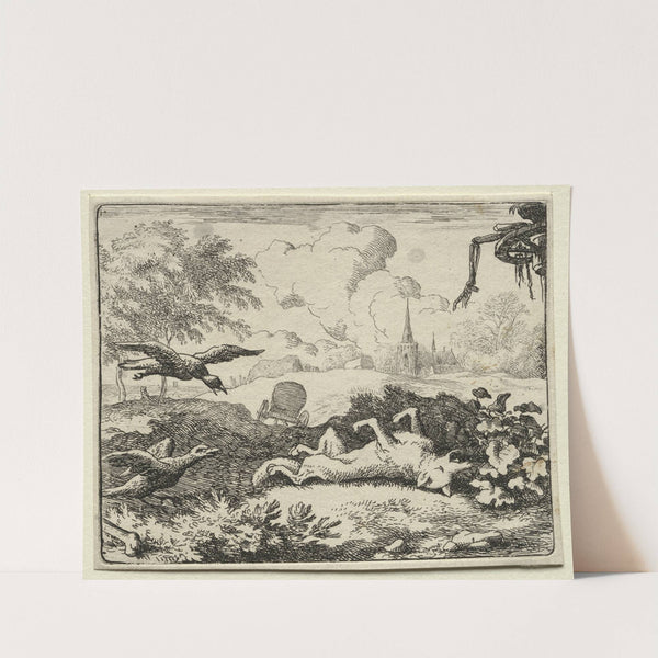 Reynard Feigns Death (1650–1675) by Allaert van Everdingen