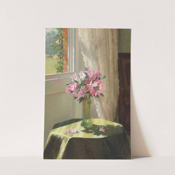 Rhododendrons by a window by Jessica Hayllar