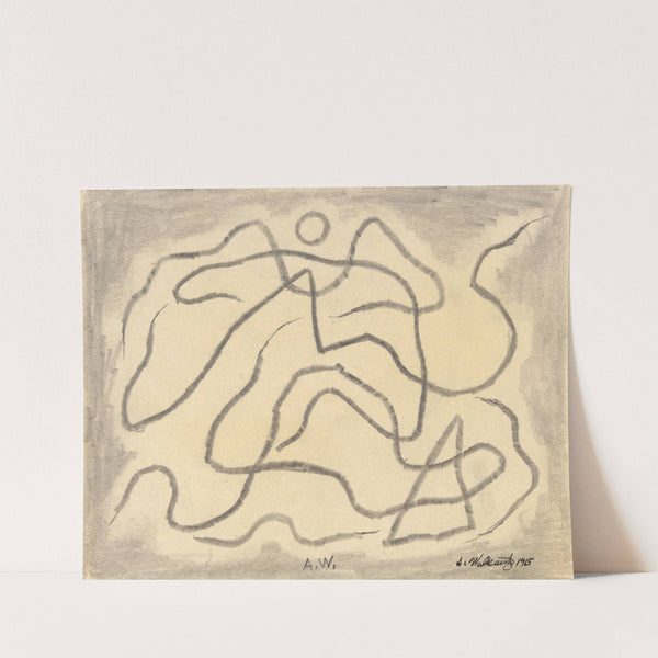 Rhythmic Lines (Abstraction) (1915) by Abraham Walkowitz