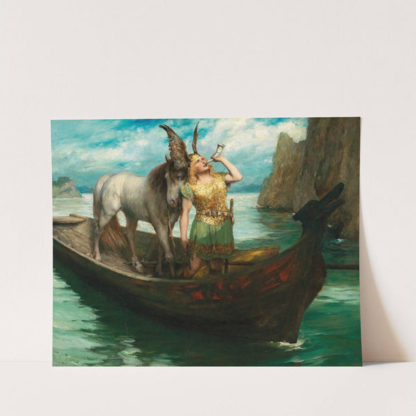 Richard Wagner, Götterdämmerung, Act I, Siegfried’s Rhine Journey by Ferdinand Leeke