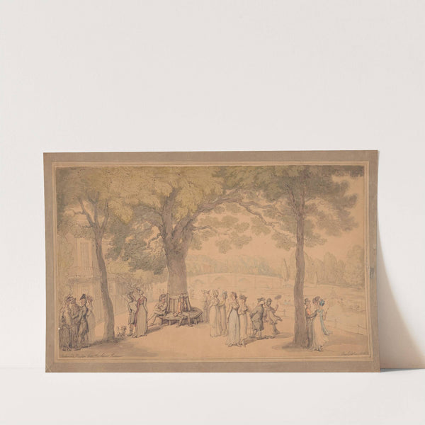 Richmond Bridge from the lower terrace by Thomas Rowlandson