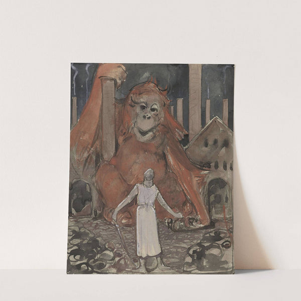 Ridder en reuzenaap (1908) by Bernard Willem Wierink