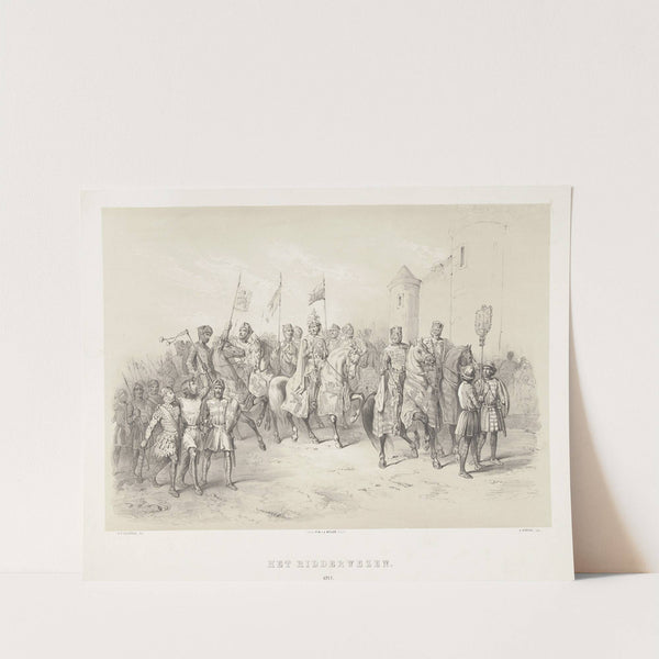 Ridders te paard, 1217 (1840 - 1863) by Pieter Wilhelmus van de Weijer