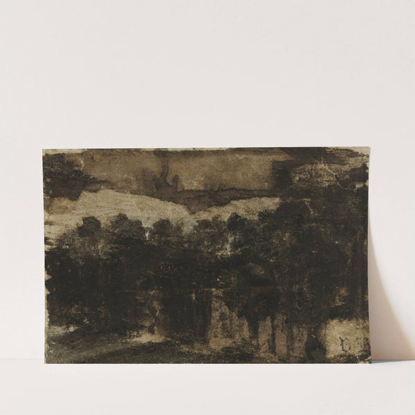 Rideau d’arbres au bord de l’eau by Victor Hugo