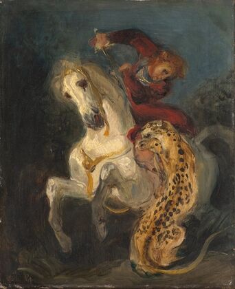 Rider Attacked by a Jaguar (1855)