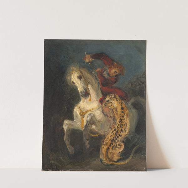 Rider Attacked by a Jaguar (1855) by Eugène Delacroix