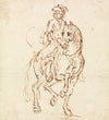Rider in a Tricorn Hat, Horse Walking towards Front