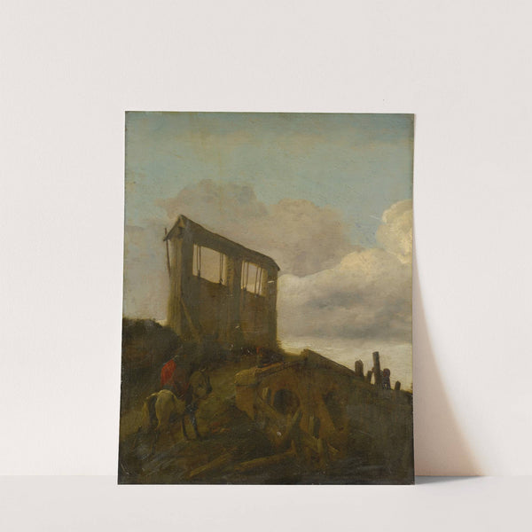 Rider in front of a Watergate by Anonymous