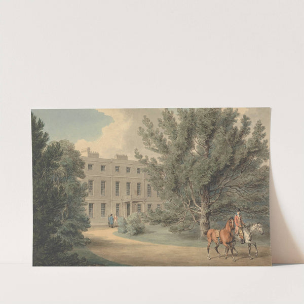 Rider Leading a Second Horse, Leaving the Grounds of a Country House by Samuel Howitt