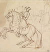 Rider on a Horse, Rearing to Left