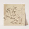 Rider on a Horse, Rearing to Left by James Seymour