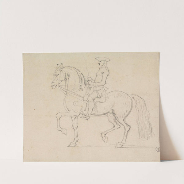 Rider With a Draw-Rein, Walking to Left by James Seymour