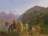 Rider With Two Horses And Herd (1809)