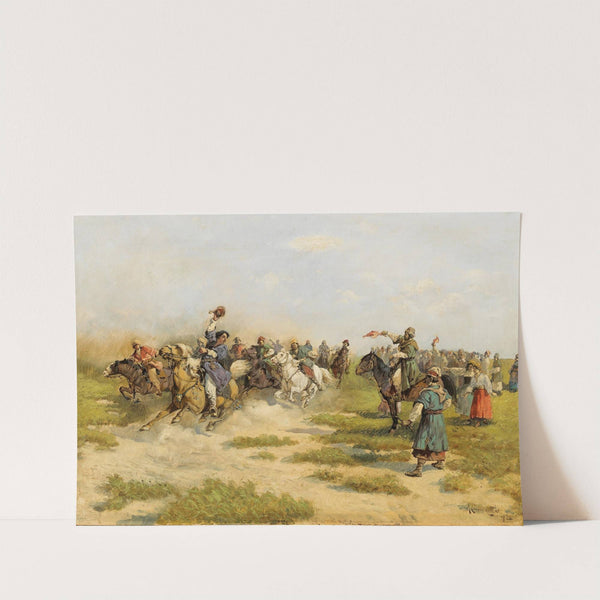 Riders Arriving at a Village by Adam Kazimierz Ciemniewski