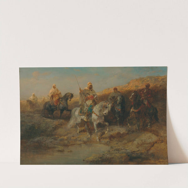 Riders By An Oasis by Adolf Schreyer